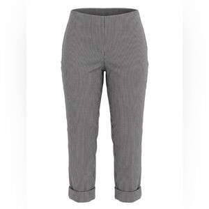 J JILL WOMENS STRETCH PANTS BLACK AND WHITE CHECKERED SIZE 8 P